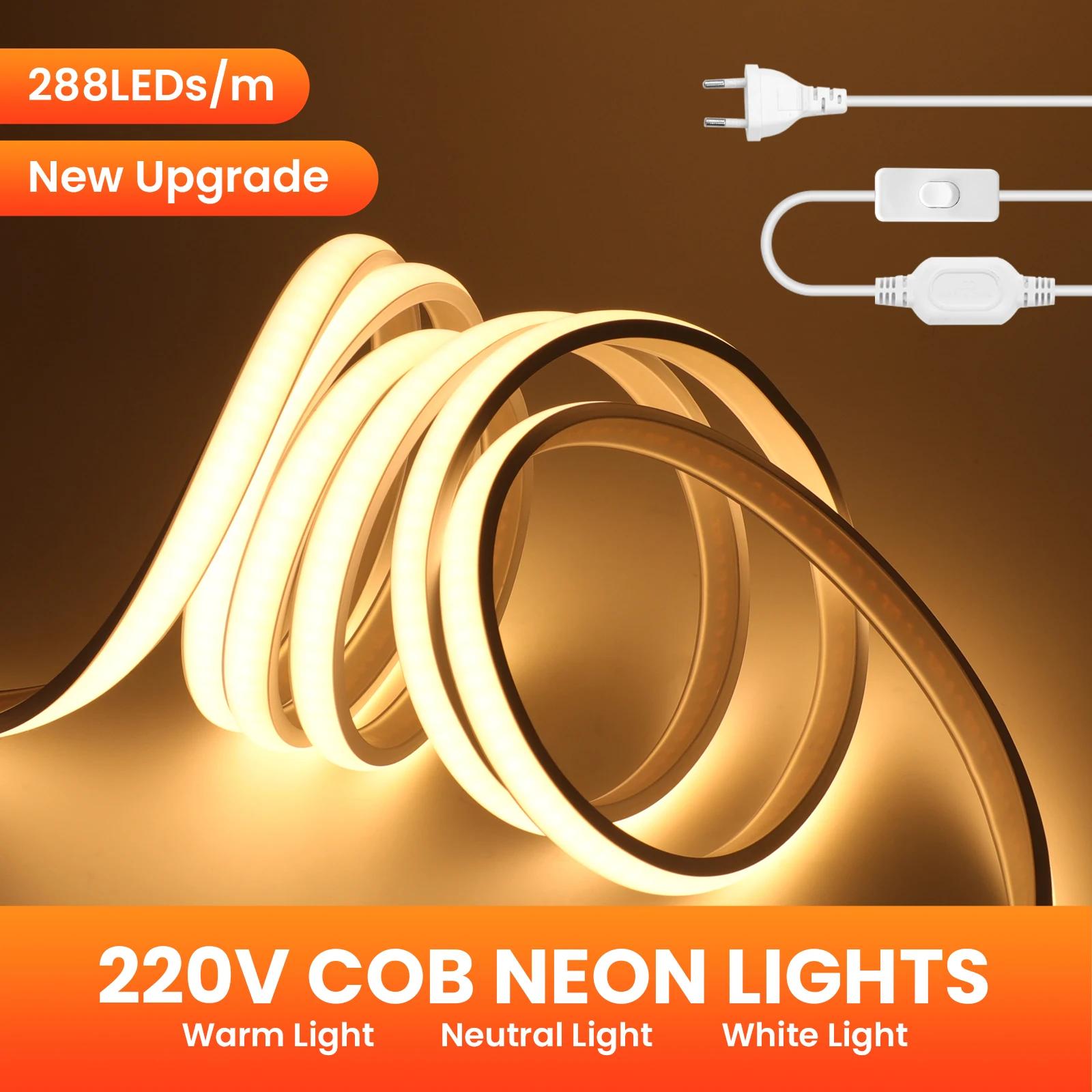  ߿ COB LED Ʈ, е 288LEDs/m   ׿ Ʈ ,  COB LED  , 220V